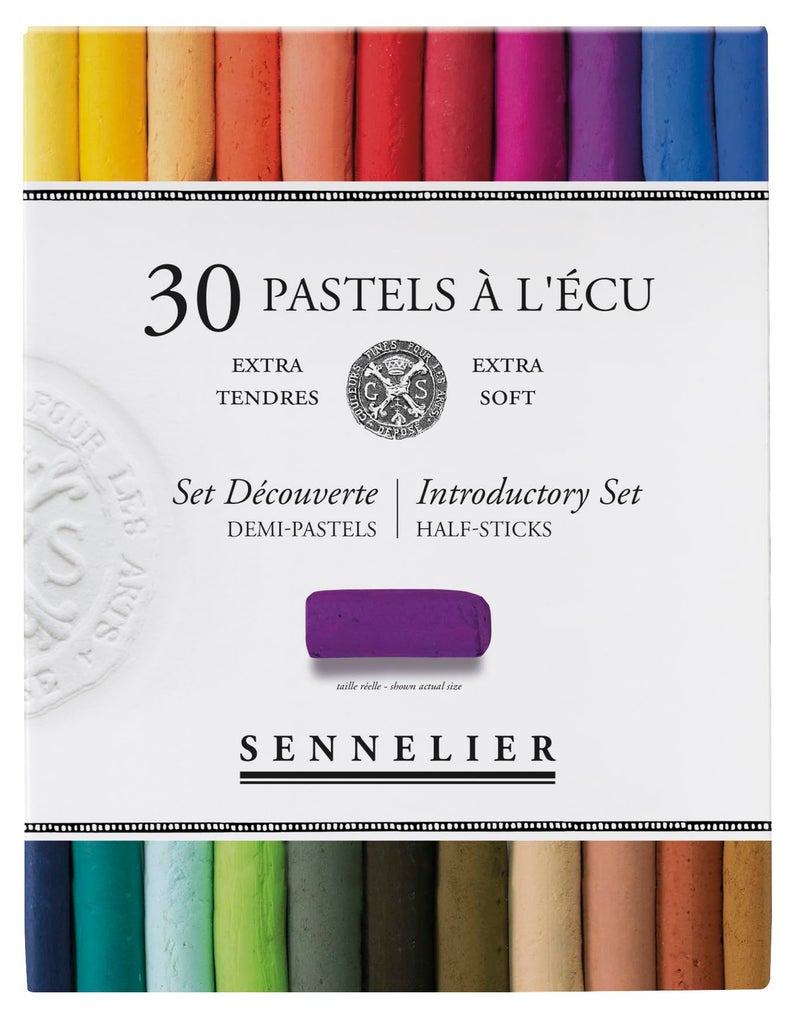SENNELIER Extra-Soft French Half Pastel Professional Artist Box Set, 30-Colors - Image 1